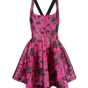 NWT PHILISOPHY DI LORENZO SERAFINI  Pink Floral sleeveless jacquard minidress